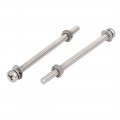 Uxcell M3 X 50mm 304 Stainless Steel Phillips Pan Head Screws Nuts W Washers 25 Sets