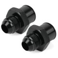 Sbc 10an Valve Cover Adapter Fittings For Push In Grommet Pair Of Black Billet Aluminum Connectors 1 22 Diameter Hole 