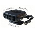 Portable Car Heater For Vehicle 200w Dual Usb Defroster And Defogger With Adjustable Thermostat 360 Rotation