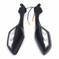 Httmt- Black Rear View Mirrors W Turn Signals For Kawasaki Ninja Zx10r 2011-2015 H2 2014-2015 P N Mt252-036-bk 