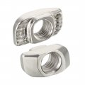 Uxcell Sliding T Slot Nuts M6 Half Round Roll In T-nut For 3030 Series Aluminum Extrusion Profile Carbon Steel Nickel-plated