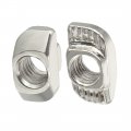 Uxcell Sliding T Slot Nuts M6 Half Round Roll In T-nut For 3030 Series Aluminum Extrusion Profile Carbon Steel Nickel-plated