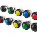 Larcele Push Button Switch Mini Momentary Waterproof 12mm 10pcs Ankg-01 Mix Colors