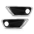 Fog Light Cover Lamp Bezel Trims For Jeep Grand Cherokee 2016-2020 Pair Chrome 68261710aa 68261711aa 