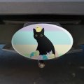 Easter Egg Black Cat Oval Tow Hitch Cover Trailer Plug Insert 2