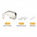 Uxcell 10 Set Push To Open Door Catch Iron Automatic Spring Loaded Push-in Touch Catches For Cabinet Cupboard 48mm Silver