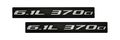 2x Pair Set 6 1l 370ci Silver On Black Highly Polished Real Aluminum Emblems Of 2