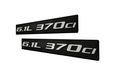 2x Pair Set 6 1l 370ci Silver On Black Highly Polished Real Aluminum Emblems Of 2