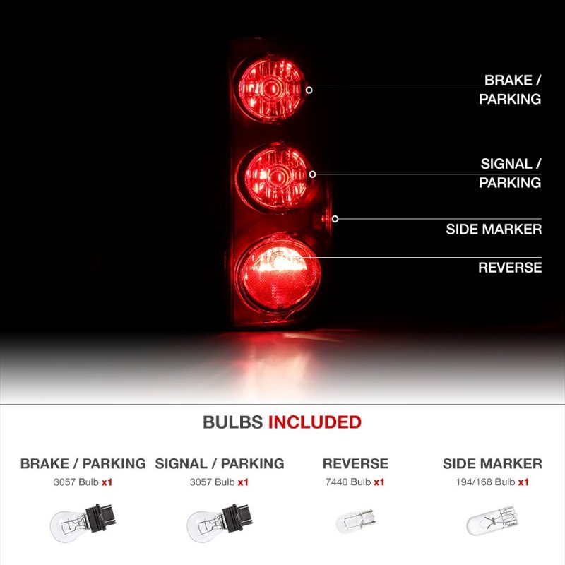 2007-2014 Gmc Yukon Xl 1500 2500 Tail Light Factory Style Rosso Red Housing Passenger Side