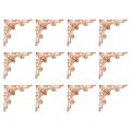 80pcs Vintage Flat Corner Bracket 1 6 X Metal Desk Book Protectors Hollow Decorative Edge Cover For Furniture Jewelry Box Gifts 