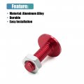 Uxcell 40pcs M6x1 0 Red Aluminum Alloy Hex Socket Head Motorcycle Bolts Bumper Screws Nuts Universal Replacement
