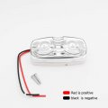 Ledvillage 4 Pcs Clear Lens Red Led Double Bubble Bullseye Trailer Marker Fender Lights 10 Diodes Universal For Truck Pickup