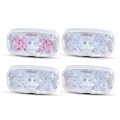 Ledvillage 4 Pcs Clear Lens Red Led Double Bubble Bullseye Trailer Marker Fender Lights 10 Diodes Universal For Truck Pickup