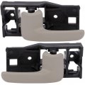 Door Handles Fit For 2000-2006 Toyota Tundra Interior Inside Inter Rear Driver Left Passenger Right Side Gray 2pcs 