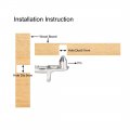 Uxcell Shelf Support Peg 5mm L-shaped Furniture Cabinet Bracket Pegs With Pin For Kitchen Book Shelves Supplies Silver Tone