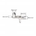 Uxcell Shelf Support Peg 5mm L-shaped Furniture Cabinet Bracket Pegs With Pin For Kitchen Book Shelves Supplies Silver Tone