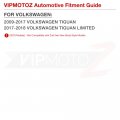 Vipmotoz Full Led Strip Side Marker Lights Fender Parking Lamps Compatible With 2009-2018 Vw Tiguan Chrome Housing Clear Lens