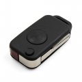 Uxcell Flip Folding Uncut Key Remote Control Fob Case Shell Replacement 267102334 For Mercedes-benz 1 Button Black