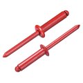 100 Pieces 3 16 In X 4 Aluminum Blind Rivets Dome Head Long Split With Steel Mandrel For Metal Furniture And Automotive Red 