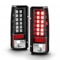 Acanii For 1985-2005 Chevy Astro Van Gmc Safari Black Led Tail Lights Brake Lamps Replacement Driver Passenger Side