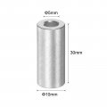 Uxcell 10pcs Aluminum Spacer 5mm Bore 10mm Od 30mm Length Screw Standoff Bushing Plain Finish Round For M5 Screws Bolts And