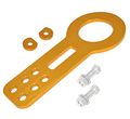 Ajp Distributors Universal Jdm Aluminum Racing Sturdy Towing Front Tow Hook Kit Anodized Gold 