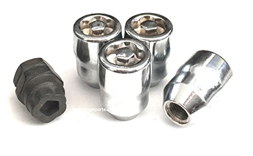 7 16 Acorn Wheel Locks With Puzzle Key Anti Theft Security Lug Nuts 4 Piece Set Hex Size 3 And 13