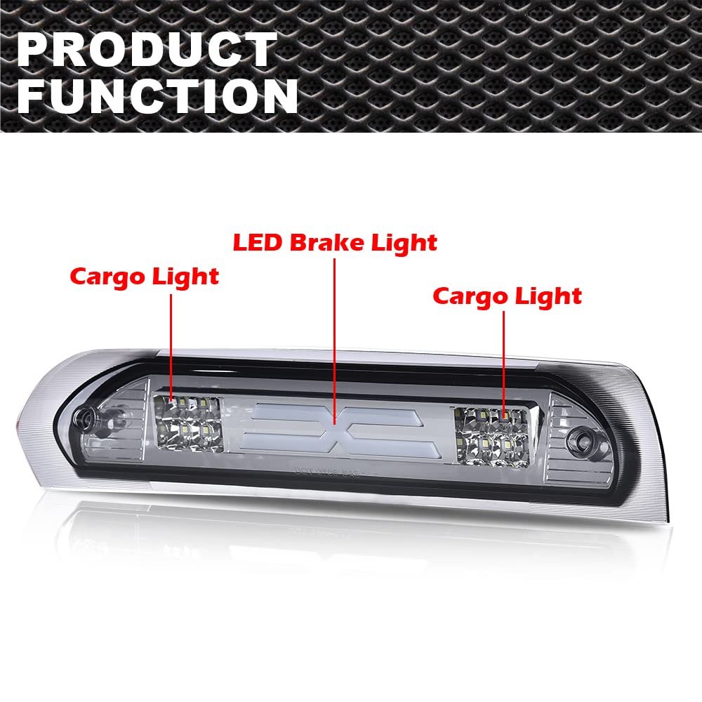 3rd Led Brake Type X Cargo Lamp For Dodge Ram 1500 2002 2008 2500 3500 2003 2009 Smoke Lens Clear Housing Waterproof High Mount