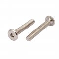 Uxcell M6x40mm Metal Nickel Plated Hex Socket Head Furniture Screws Bolts 16pcs