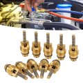 Car Air Conditioning Valve Core 20 Pcs Aluminum Alloy Copper Automotive Ac High Pressure Cores
