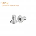 Uxcell 3 8-16x3 4 Flat Countersunk Head Socket Cap Screws 10pcs 304 Stainless Steel Hex Full Thread Bolts