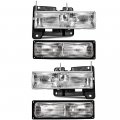 Epic Lighting Oe Replacement Headlights Park Signal Lights Assembly For Chevrolet Gmc 92-99 Suburban 91-99 C K Pickup 92-94 
