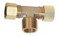 Midwest Control 263x6tx6tx6m- 8 Od Tube X 3 Mpt Brass Branch Tees 3 Pack 