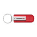 Dodge Challenger R T Classic Red Pu Leather Strap Silver Metal Bar Key Chain Official Licensed