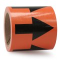 Accuform Signs Raw459bkor Vinyl Directional Flow Arrow Tape Black On Orange 4 W X 108 L 