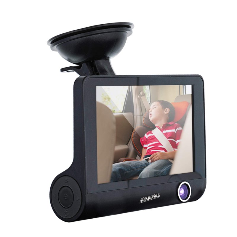 Armor All Premium 1080p High Definition Dual Camera Dash Cam With G-sensor Collision Detection And Motion