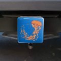 Underwater Orange Medusa Jellyfish Tow Trailer Hitch Cover Plug Insert