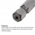 Uxcell Combination Drill And Tap Bit 1 4 Hex Shank M3 X 0 5 Metric Uncoated High Speed Steel 4341 Spiral Flute Drilling Tapping