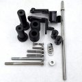 Httmt Mt221-001- Black Swingarm Spools Frame Slider Compatible With 99-07 Suzuki Hayabusa Gsx 1300r Gsxr1300