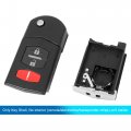 2pcs Car Replacement Keyless Remote Fob Shell Case For Mazda 2 3 5 Cx-7 Cx-9 Bgbx1t478 Key Button Black