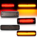 Led Side Marker Lights For 1978-1987 Chevrolet El Camino Malibu Gmc Caballero Front Amber And Rear Red Smoke Lens Bumper Signal 