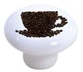 Carolina Hardware And Decor 2395 Beans Coffee Cup Ceramic Cabinet Drawer Knob 