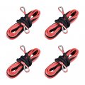 4pcs 50ft 1 4 Red Uhmwmpe Synthetic Rope Extension With 39 Rock Guard Thimbles 7500lbs For Atv Utv Tow Truck 4wd 4x4 Snow Plow