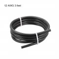 Uxcell Silicone Wire 12 Awg Ultra Flexible 600v Electric Strands Of Tinned Copper 3 Ft Black