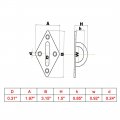 Uxcell 316 Stainless Steel 8mm Thick Ring Sail Shade Diamond Pad Eye Boat Rigging 4pcs