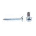 Prime-line Sheet Metal Screw Self-tapping Flat Head Phillips 12 X 1-1 2 In Zinc Plated Steel Pack Of 100