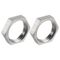 2pcs Cast Pipe Fitting Hex Locknut 304 Stainless Steel Lock Nut Npt 1 2 Female Thread For Plumbing Fixed Water Broom And 