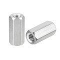 M6 X 1-pitch 25mm Length Coupling Nuts 15pcs 304 Stainless Steel Metric Hex Rod 