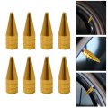 8 Pack Gold Long Spiked Wheel Tires Valve Stem Caps Metal Thread Kit For 1997-2016 Honda Cr-v