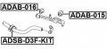 Front Stabilizer Bushing Kit D30 8 Febest Adsb-d3f-kit 4e0411305ab